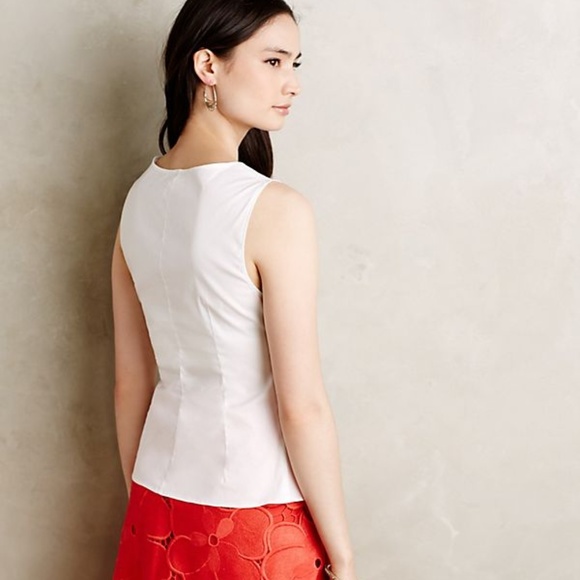 NWT Anthropologie Gathered Poplin Tank - Picture 3 of 5